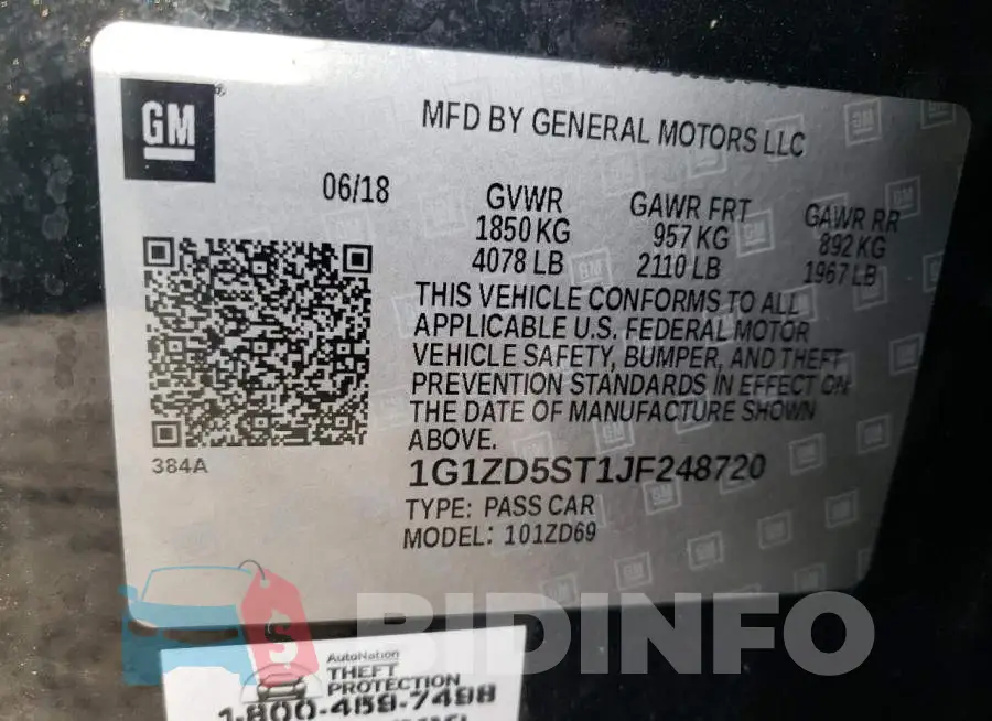 1G1ZD5ST1JF248720 Photo# 12