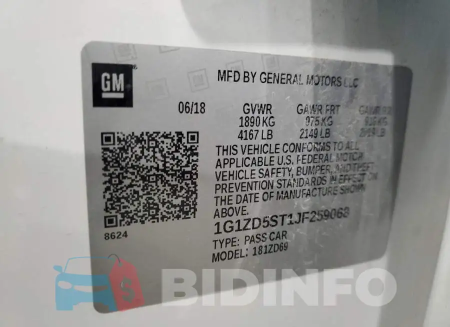 1G1ZD5ST1JF259068 Photo# 12