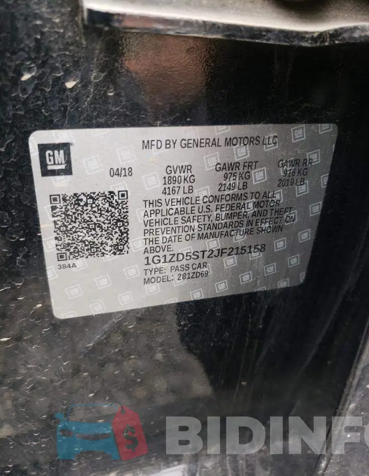 1G1ZD5ST2JF215158 Photo# 12