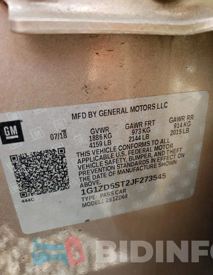 1G1ZD5ST2JF273545 Photo# 12