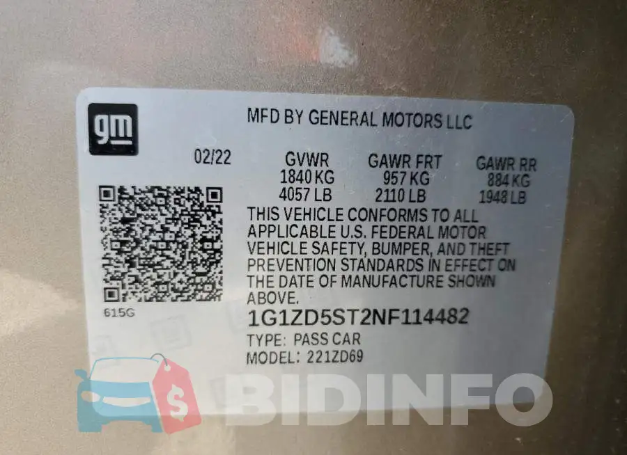 1G1ZD5ST2NF114482 Photo# 13