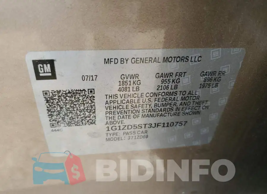 1G1ZD5ST3JF110757 Photo# 12