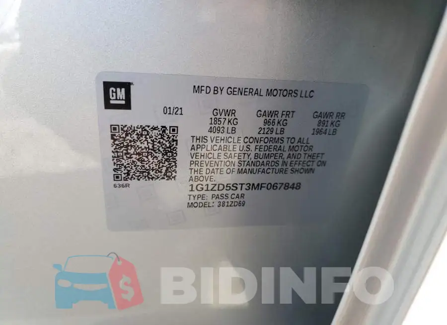 1G1ZD5ST3MF067848 Photo# 12