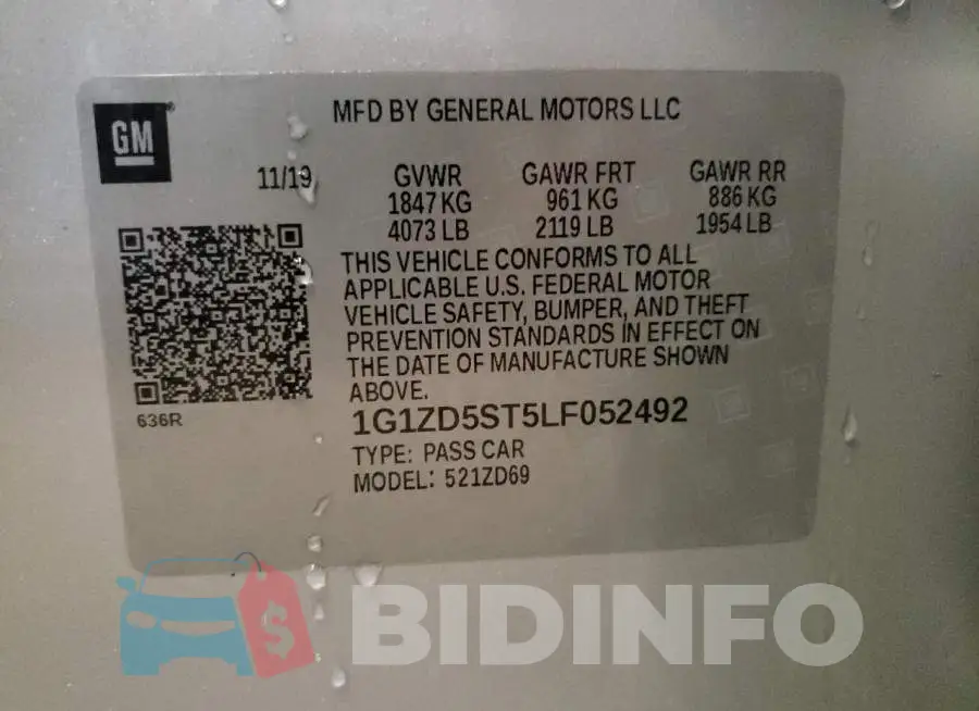 1G1ZD5ST5LF052492 Photo# 12