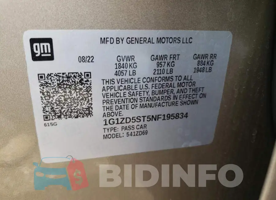 1G1ZD5ST5NF195834 Photo# 12
