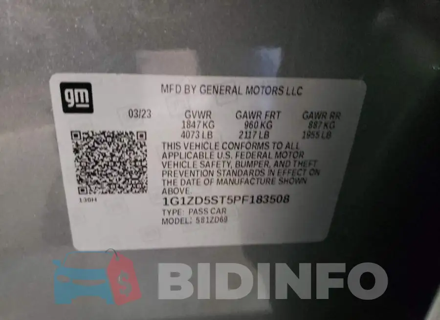 1G1ZD5ST5PF183508 Photo# 13