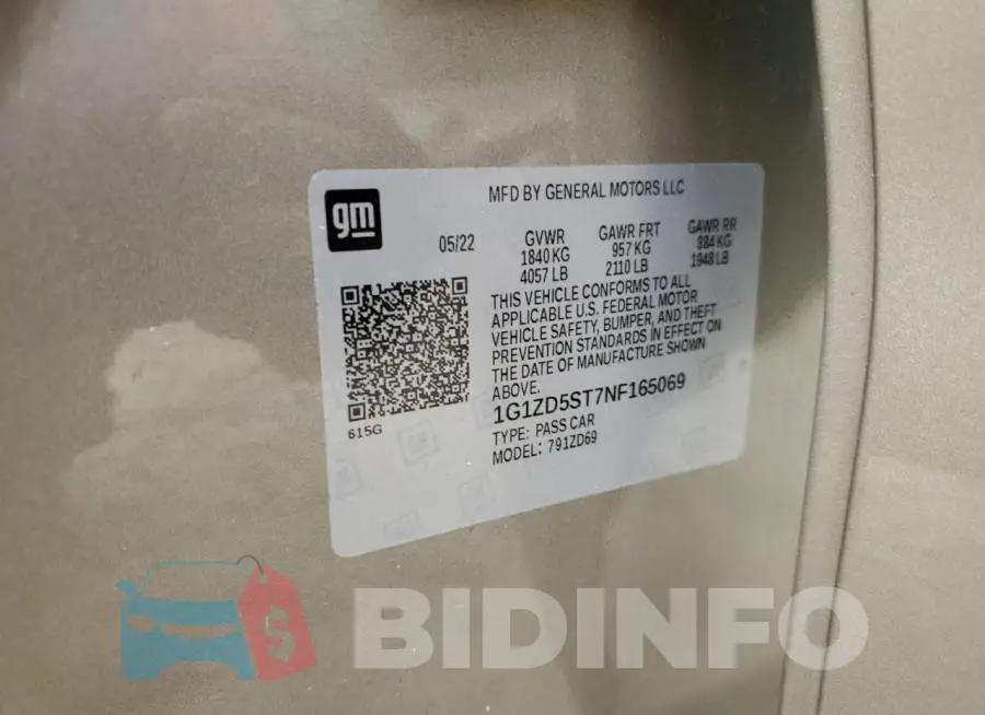 1G1ZD5ST7NF165069 Photo# 12