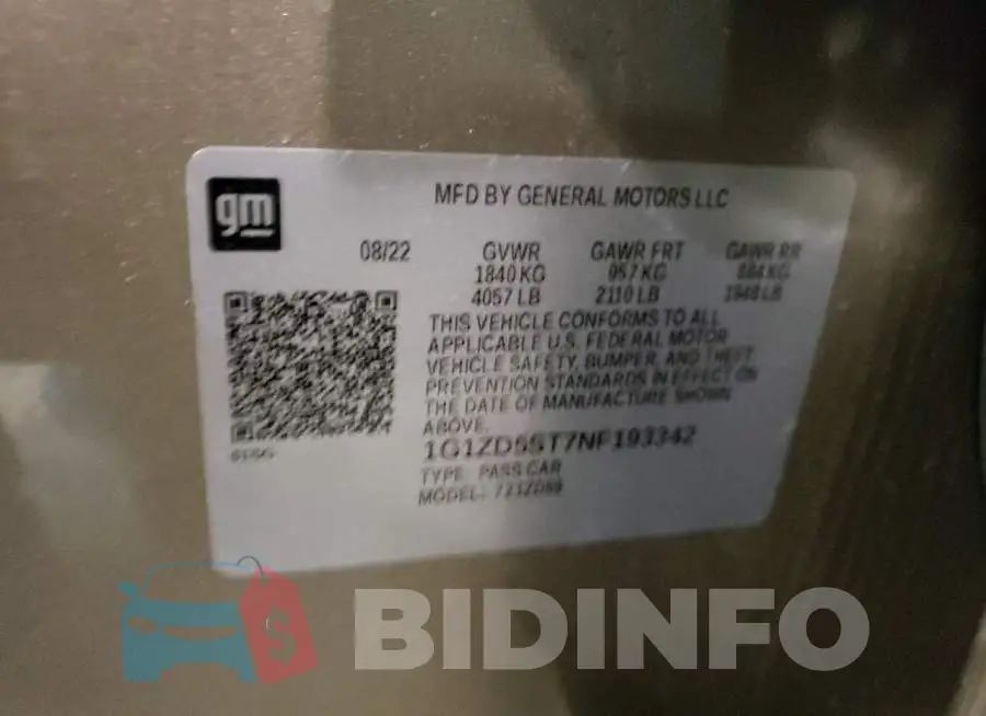 1G1ZD5ST7NF193342 Photo# 13