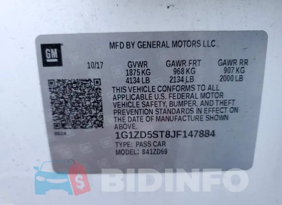 1G1ZD5ST8JF147884 Photo# 12