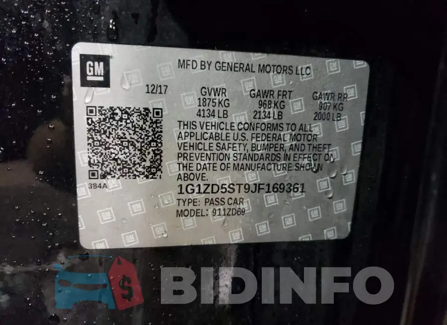 1G1ZD5ST9JF169361 Photo# 12
