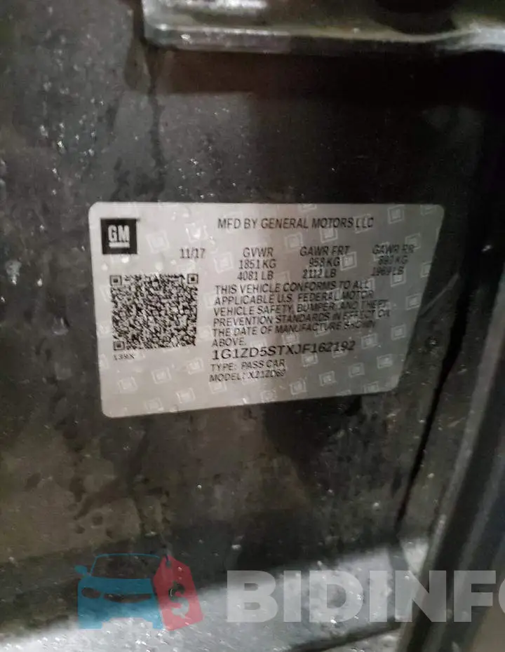 1G1ZD5STXJF162192 Photo# 12