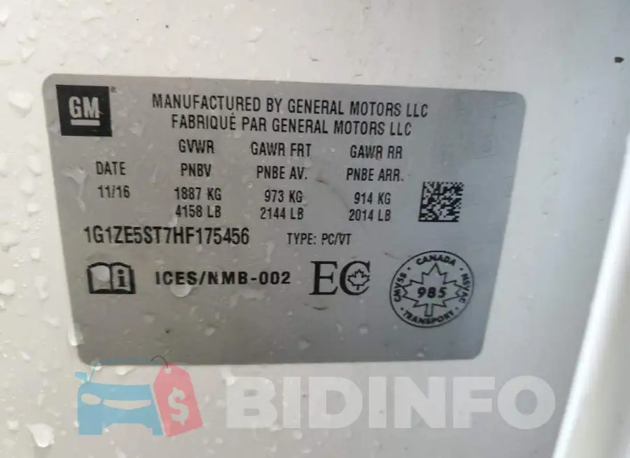 1G1ZE5ST7HF175456 Photo# 12