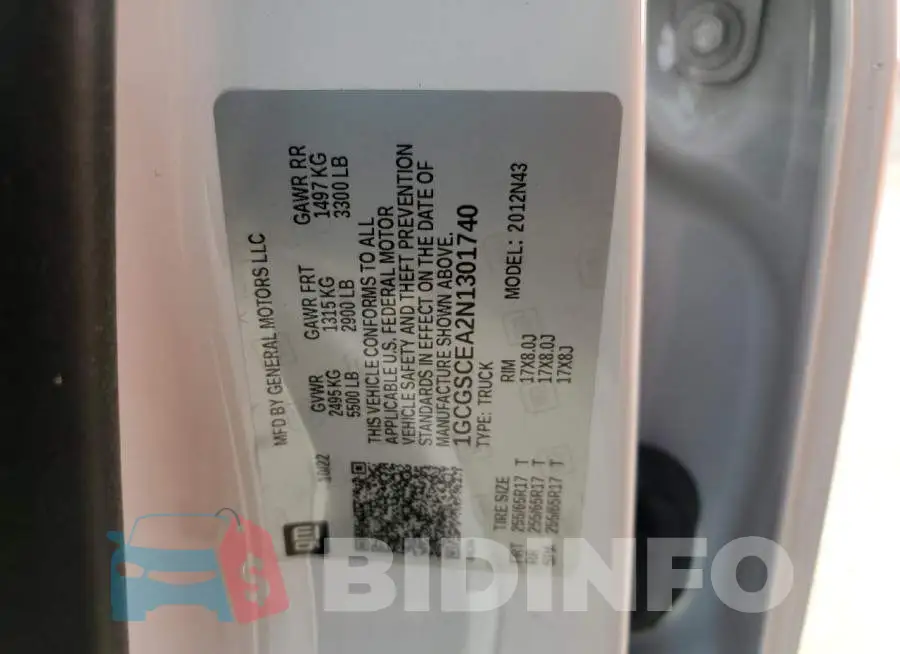 1GCGSCEA2N1301740 Photo# 12