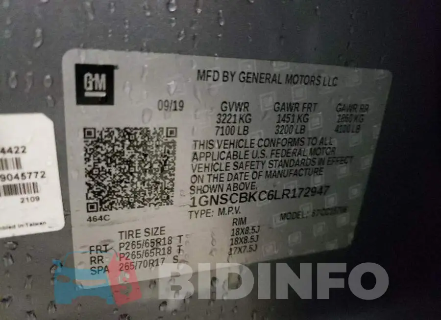 1GNSCBKC6LR172947 Photo# 13