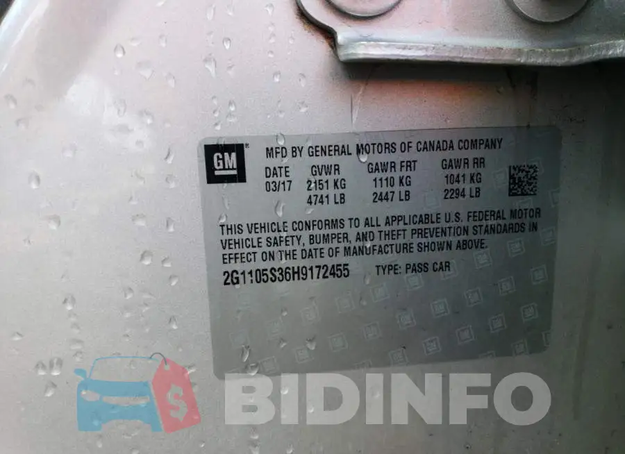 2G1105S36H9172455 Photo# 13