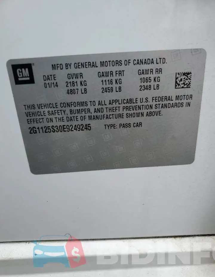 2G1125S30E9249245 Photo# 13