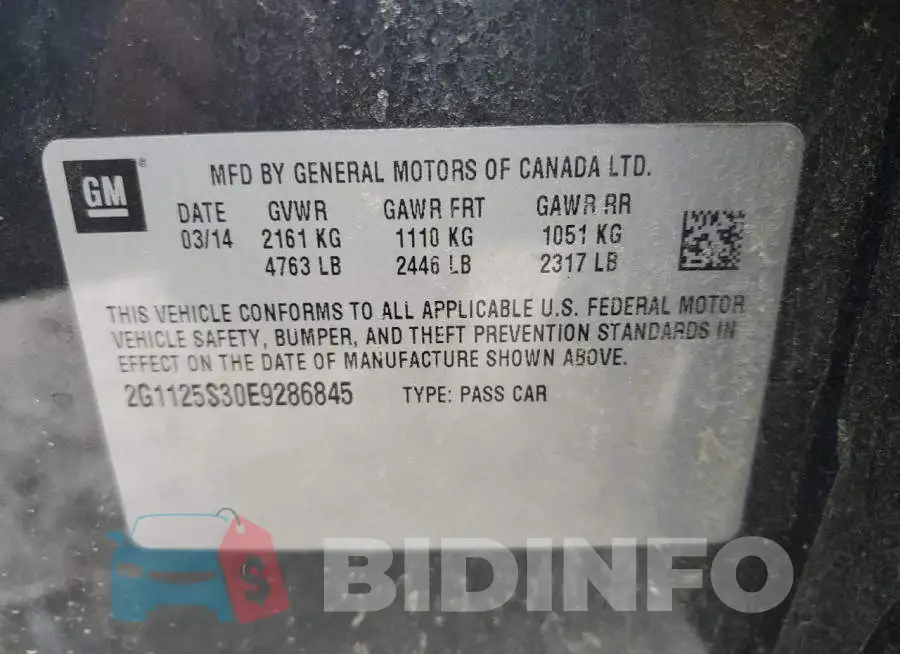2G1125S30E9286845 Photo# 12