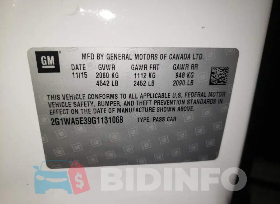 2G1WA5E39G1131068 Photo# 12