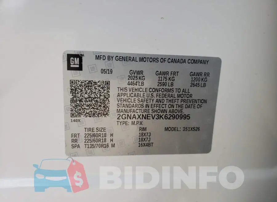 2GNAXNEV3K6290995 Photo# 10