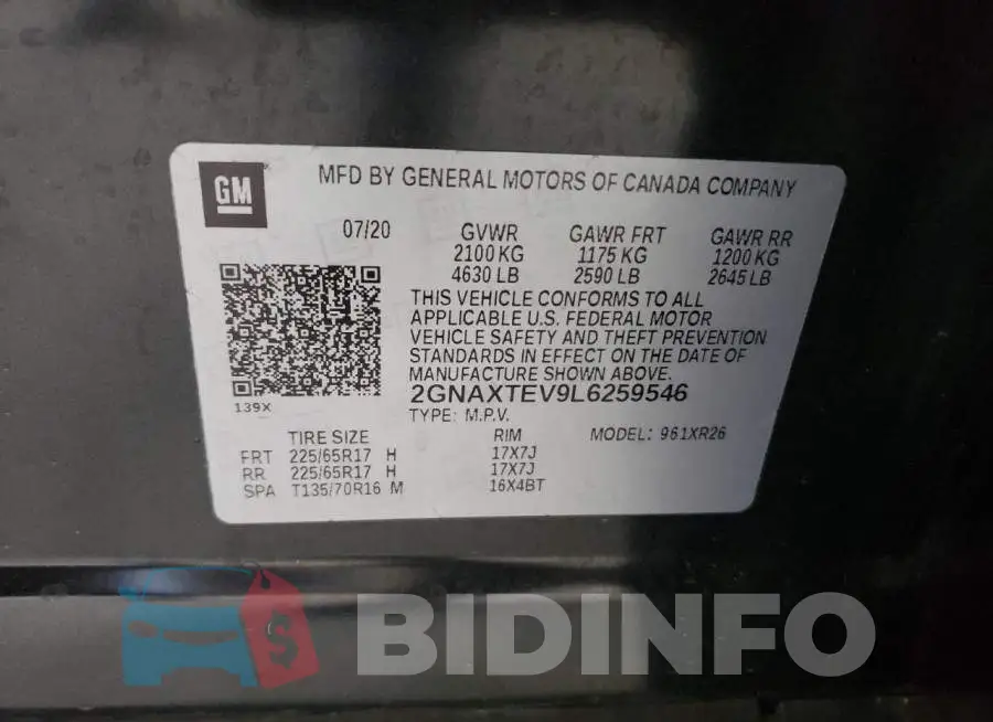 2GNAXTEV9L6259546 Photo# 13