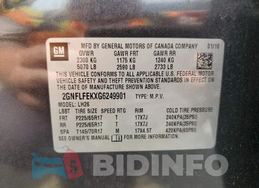2GNFLFEKXG6249901 Photo# 13