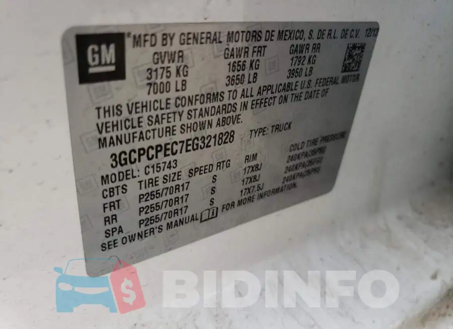 3GCPCPEC7EG321828 Photo# 12