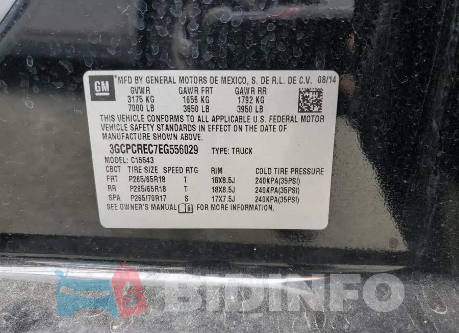 3GCPCREC7EG556029 Photo# 14