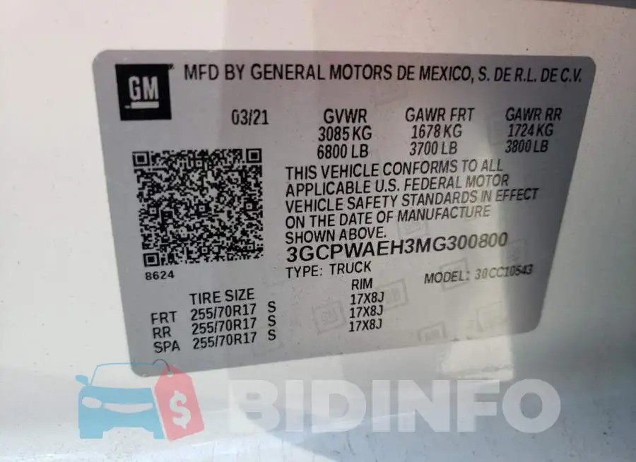 3GCPWAEH3MG300800 Photo# 12