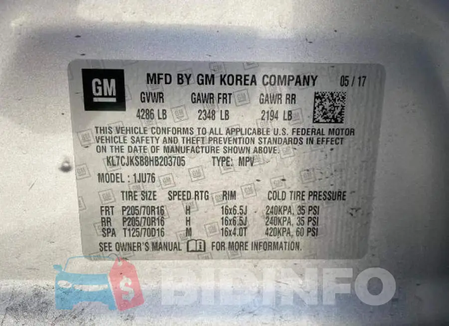 KL7CJKSB8HB203705 Photo# 10