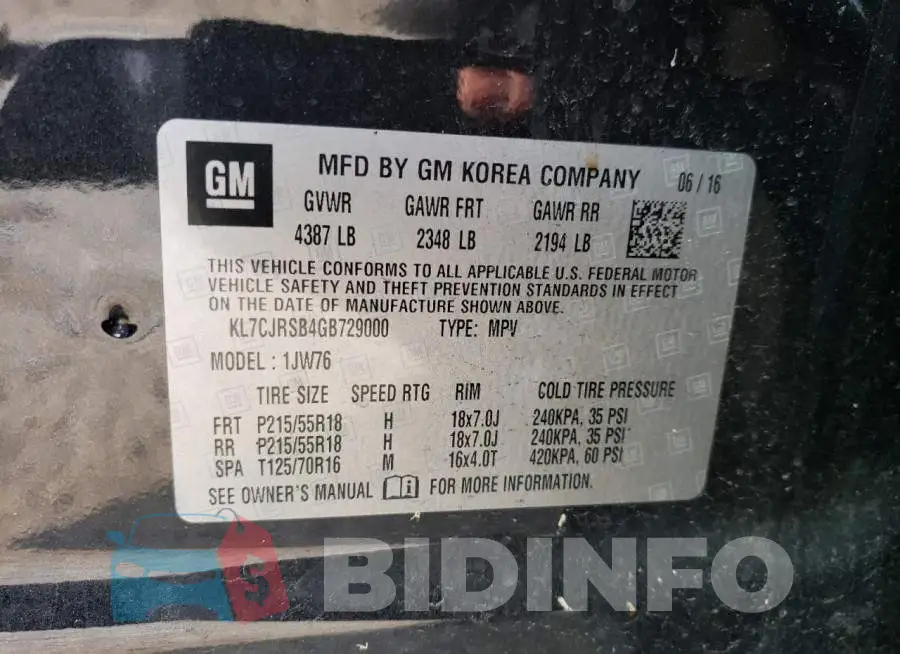 KL7CJRSB4GB729000 Photo# 13