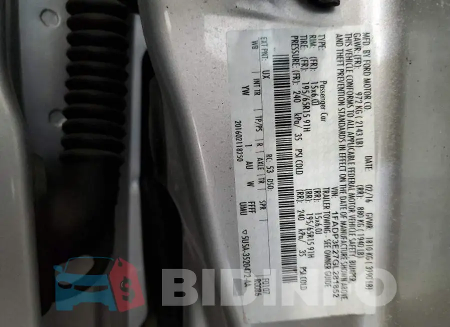 1FADP3E27GL281852 Photo# 12