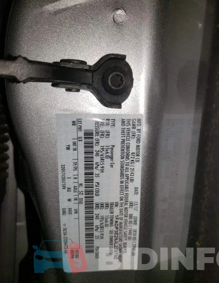 1FADP3E29JL229792 Photo# 12