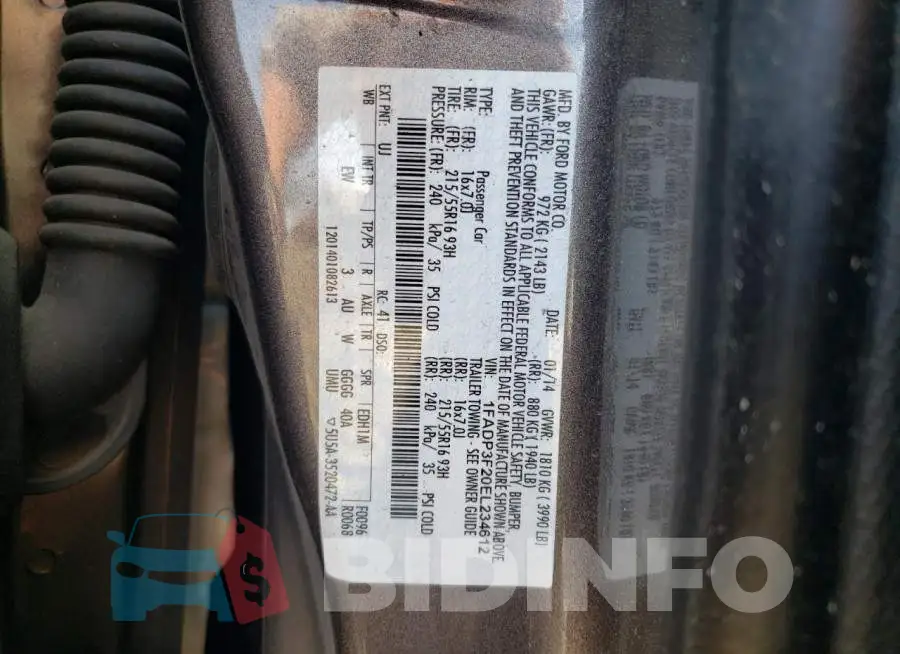 1FADP3F20EL234612 Photo# 12