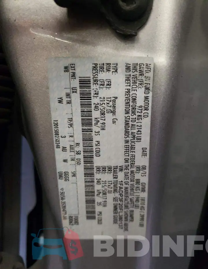 1FADP3F20FL380137 Photo# 12