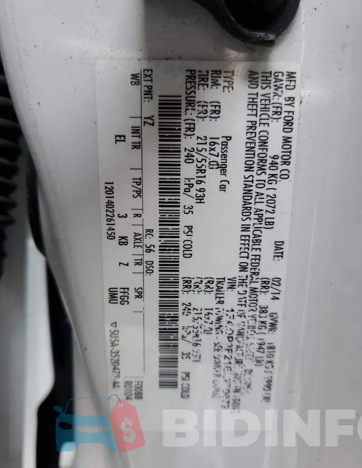 1FADP3F21EL270972 Photo# 13