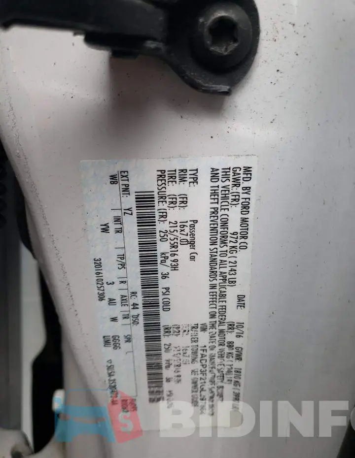 1FADP3F21GL397868 Photo# 12