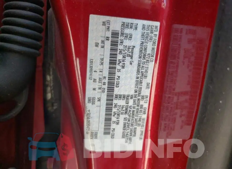 1FADP3K29EL142758 Photo# 12