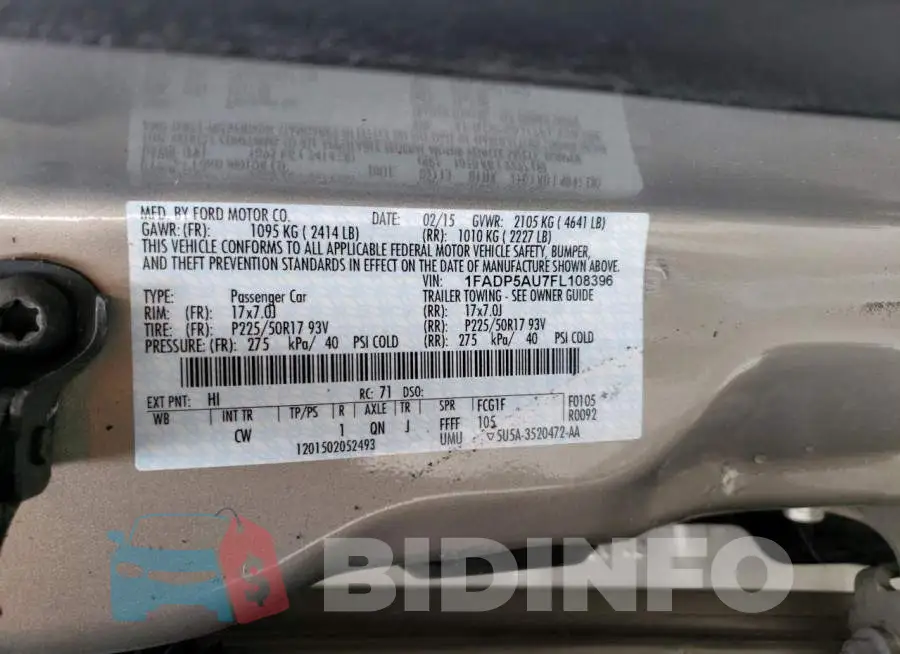 1FADP5AU7FL108396 Photo# 13