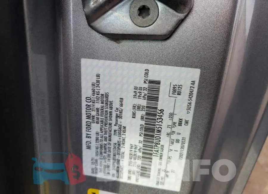 1FATP8UD1M5153456 Photo# 12
