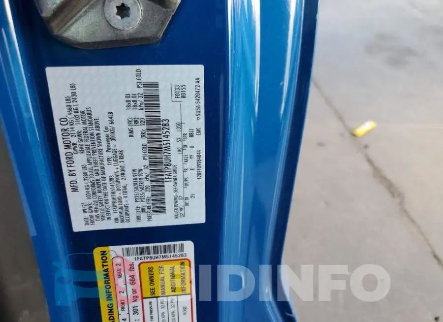 1FATP8UH7M5145283 Photo# 13