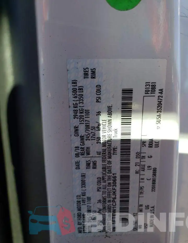 1FTEW1CP6JKF30661 Photo# 12