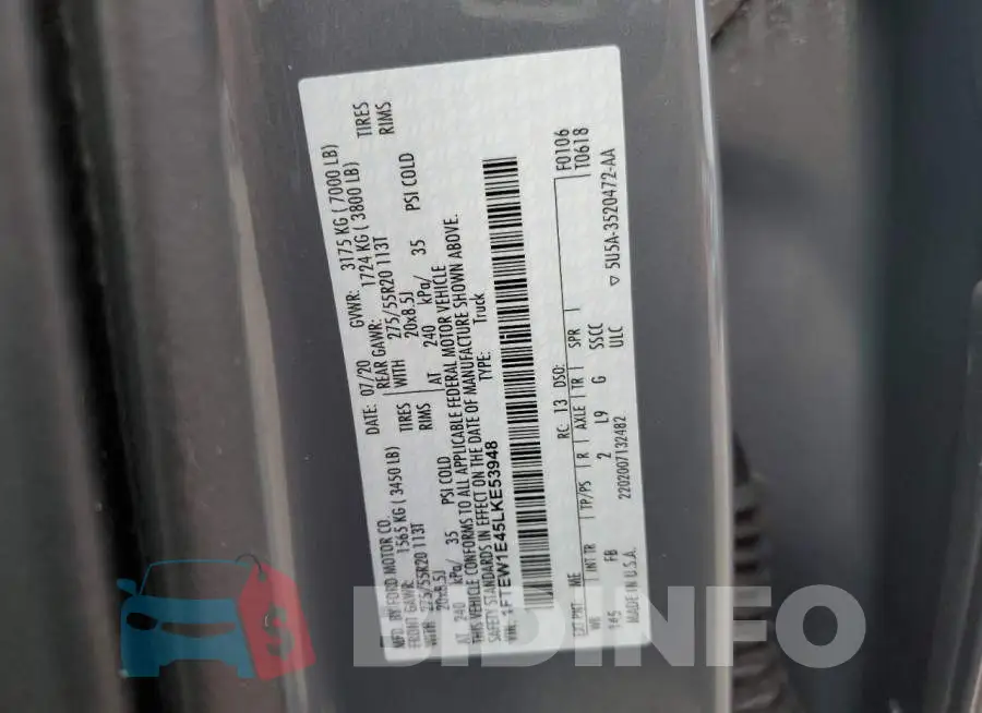 1FTEW1E45LKE53948 Photo# 12