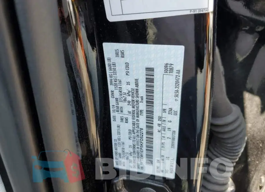 1FTEW1EP5KFD52278 Photo# 13