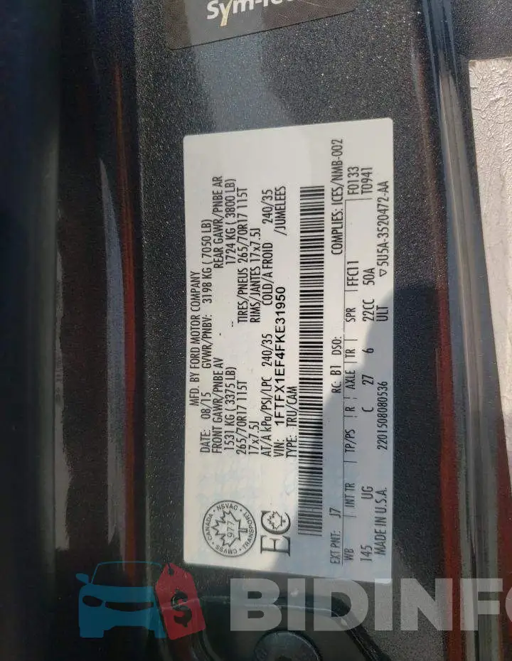 1FTFX1EF4FKE31950 Photo# 12