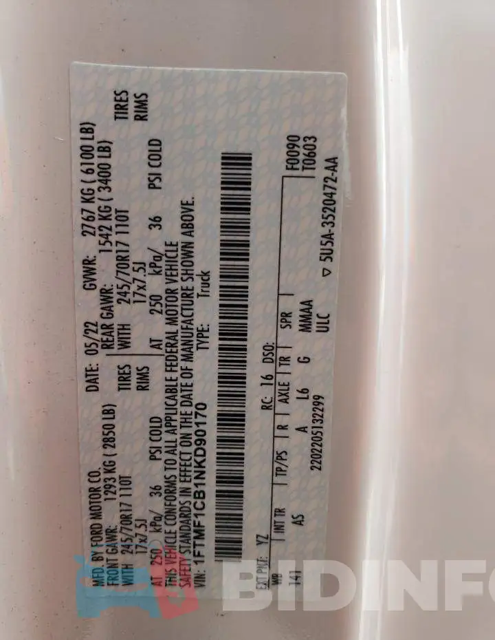 1FTMF1CB1NKD90170 Photo# 13