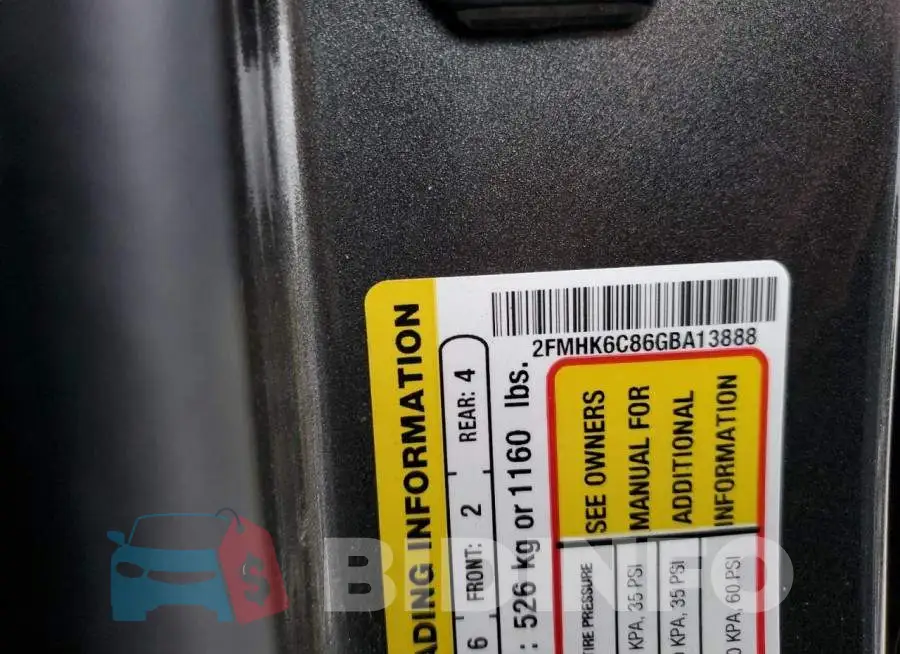 2FMHK6C86GBA13888 Photo# 13