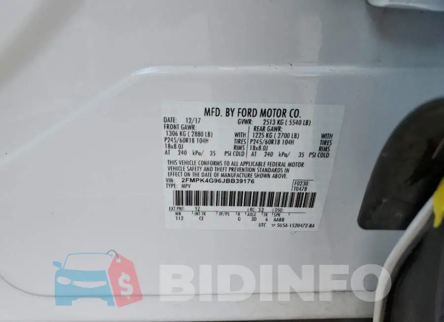2FMPK4G96JBB39176 Photo# 13