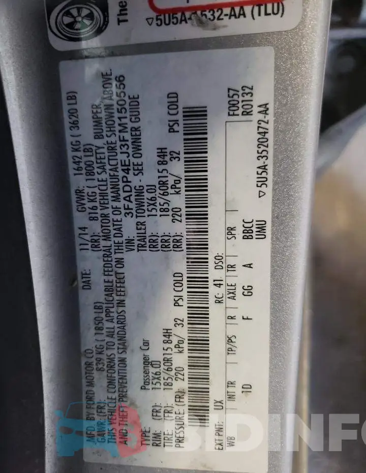 3FADP4EJ3FM150556 Photo# 12