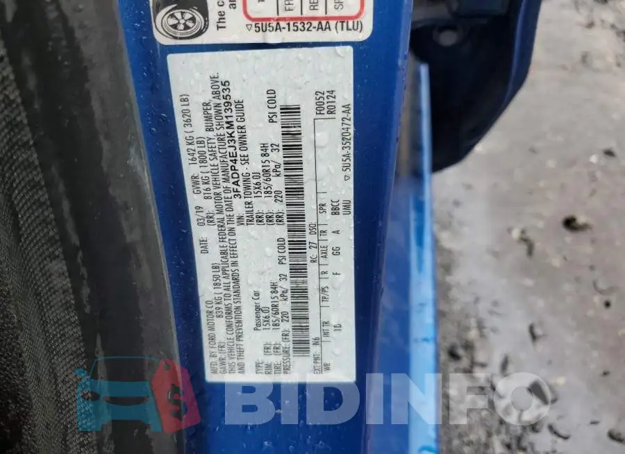 3FADP4EJ3KM139535 Photo# 12