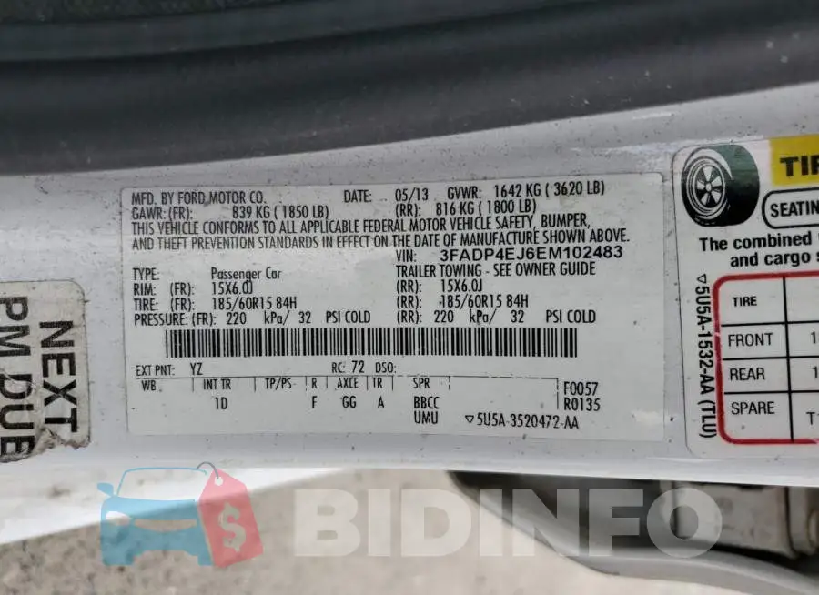 3FADP4EJ6EM102483 Photo# 12